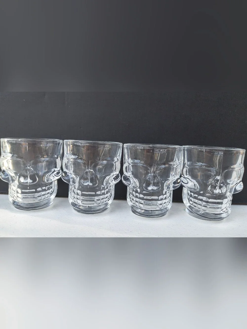 Clear Skull Shot Glasses Set of 4